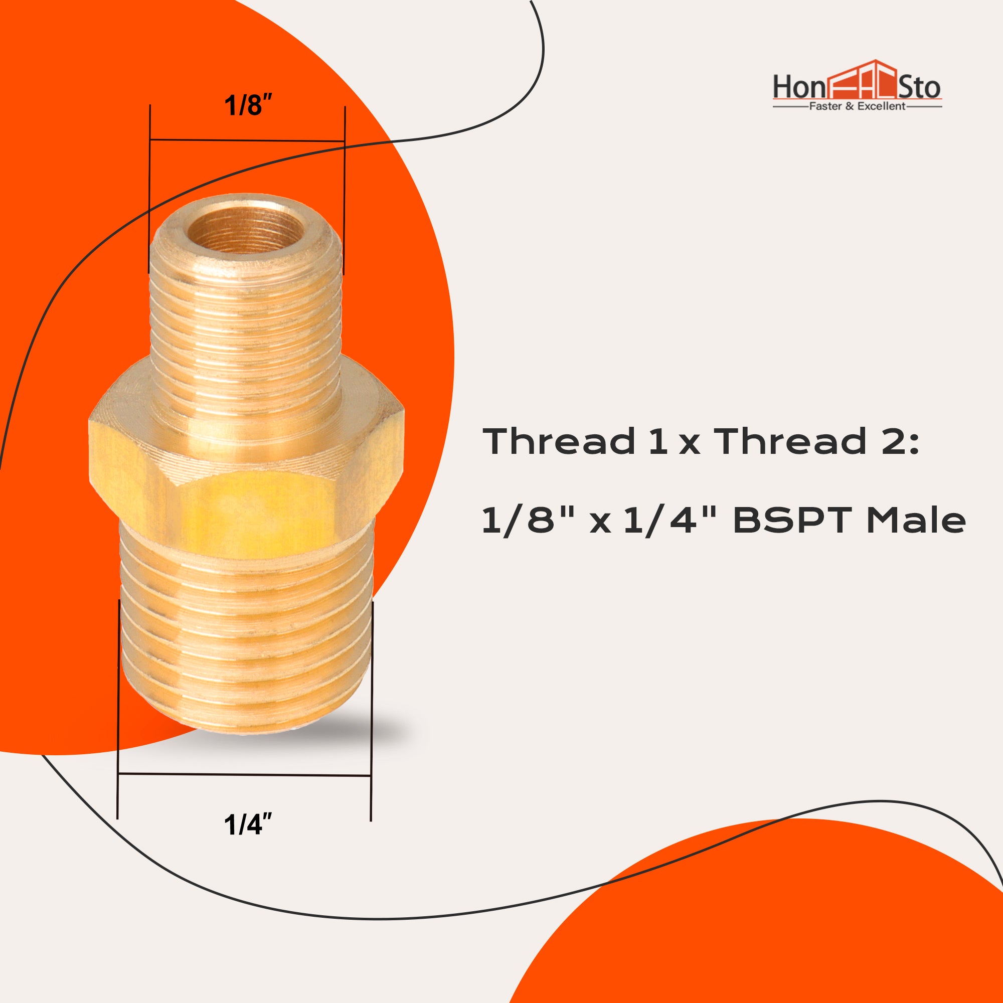 LTWFITTING Assortment Kit (1/4-Inch to 3/4-Inch) BSPT Male x (1/8-Inch to 3/8-Inch) Male BSPT Brass Pipe Hex Reducing Nipple Set (Pack of 30)