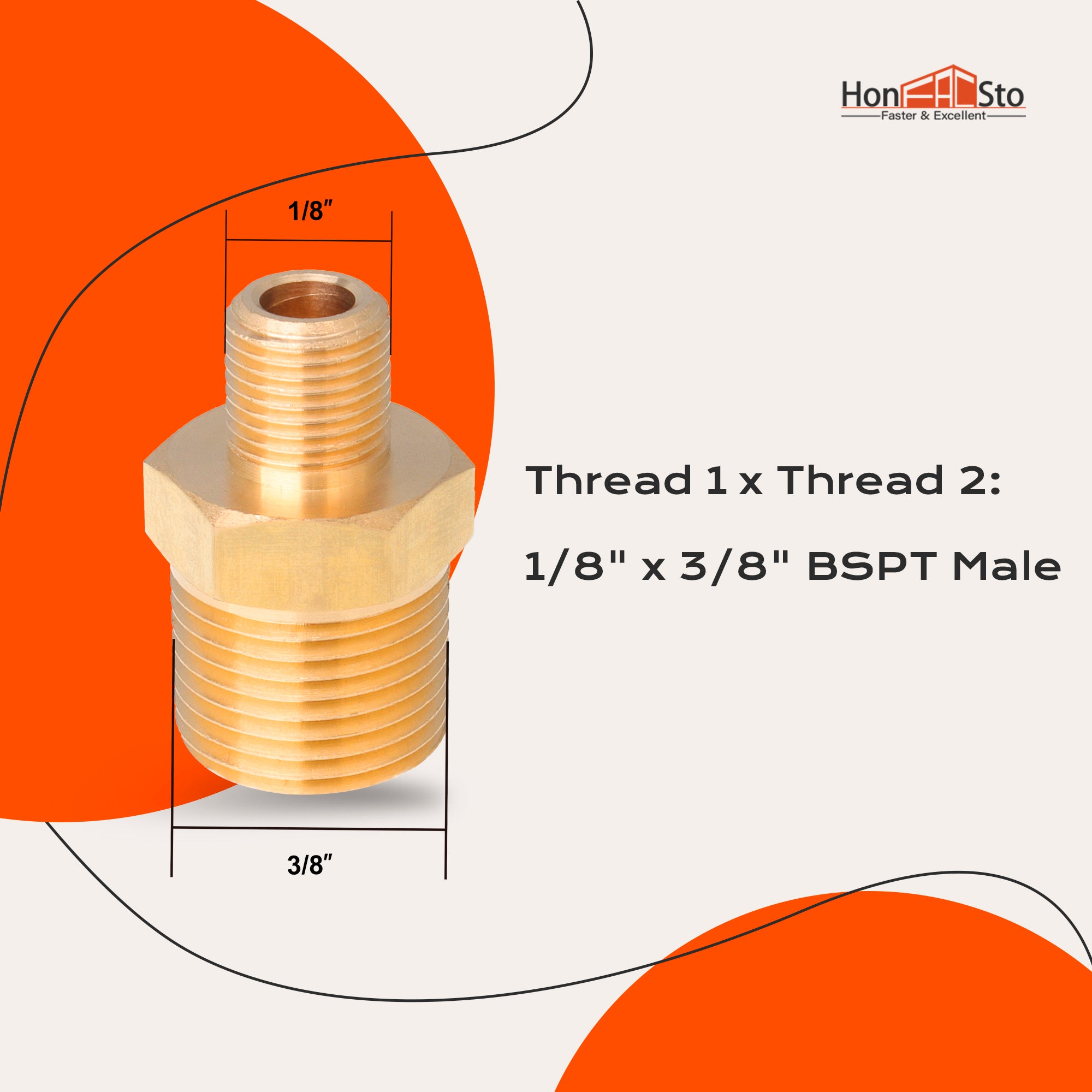 LTWFITTING Assortment Kit (1/4-Inch to 3/4-Inch) BSPT Male x (1/8-Inch to 3/8-Inch) Male BSPT Brass Pipe Hex Reducing Nipple Set (Pack of 30)