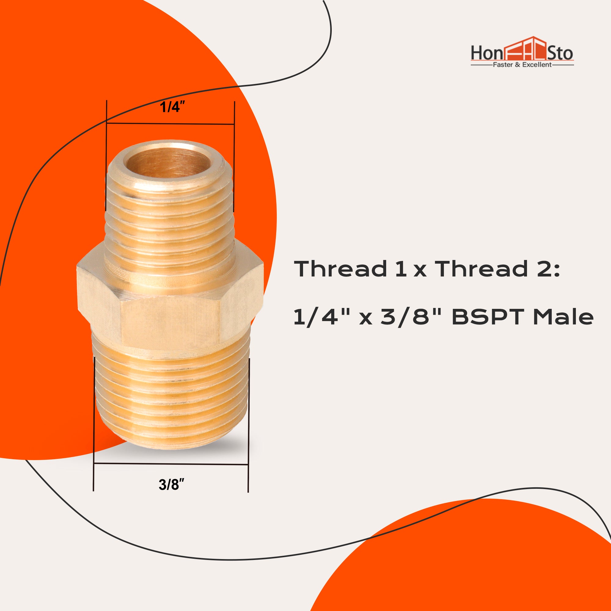 LTWFITTING Assortment Kit (1/4-Inch to 3/4-Inch) BSPT Male x (1/8-Inch to 3/8-Inch) Male BSPT Brass Pipe Hex Reducing Nipple Set (Pack of 30)