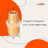 LTWFITTING Assortment Kit (1/4-Inch to 3/4-Inch) BSPT Male x (1/8-Inch to 3/8-Inch) Male BSPT Brass Pipe Hex Reducing Nipple Set (Pack of 30)