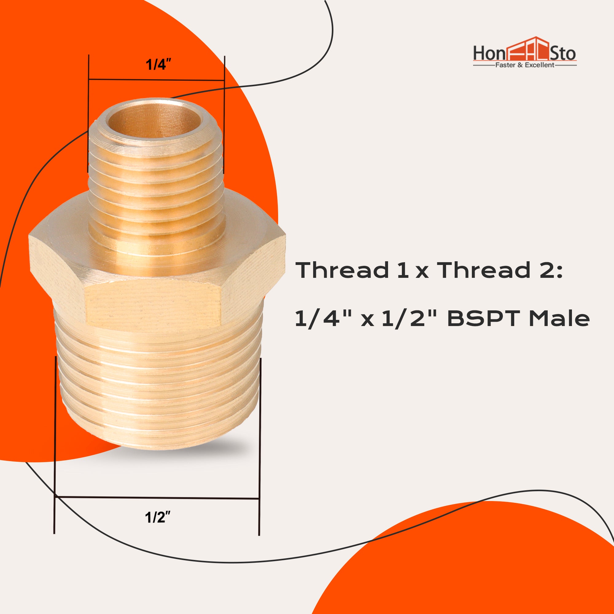 LTWFITTING Assortment Kit (1/4-Inch to 3/4-Inch) BSPT Male x (1/8-Inch to 3/8-Inch) Male BSPT Brass Pipe Hex Reducing Nipple Set (Pack of 30)