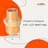LTWFITTING Assortment Kit (1/4-Inch to 3/4-Inch) BSPT Male x (1/8-Inch to 3/8-Inch) Male BSPT Brass Pipe Hex Reducing Nipple Set (Pack of 30)