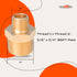LTWFITTING Assortment Kit (1/4-Inch to 3/4-Inch) BSPT Male x (1/8-Inch to 3/8-Inch) Male BSPT Brass Pipe Hex Reducing Nipple Set (Pack of 30)