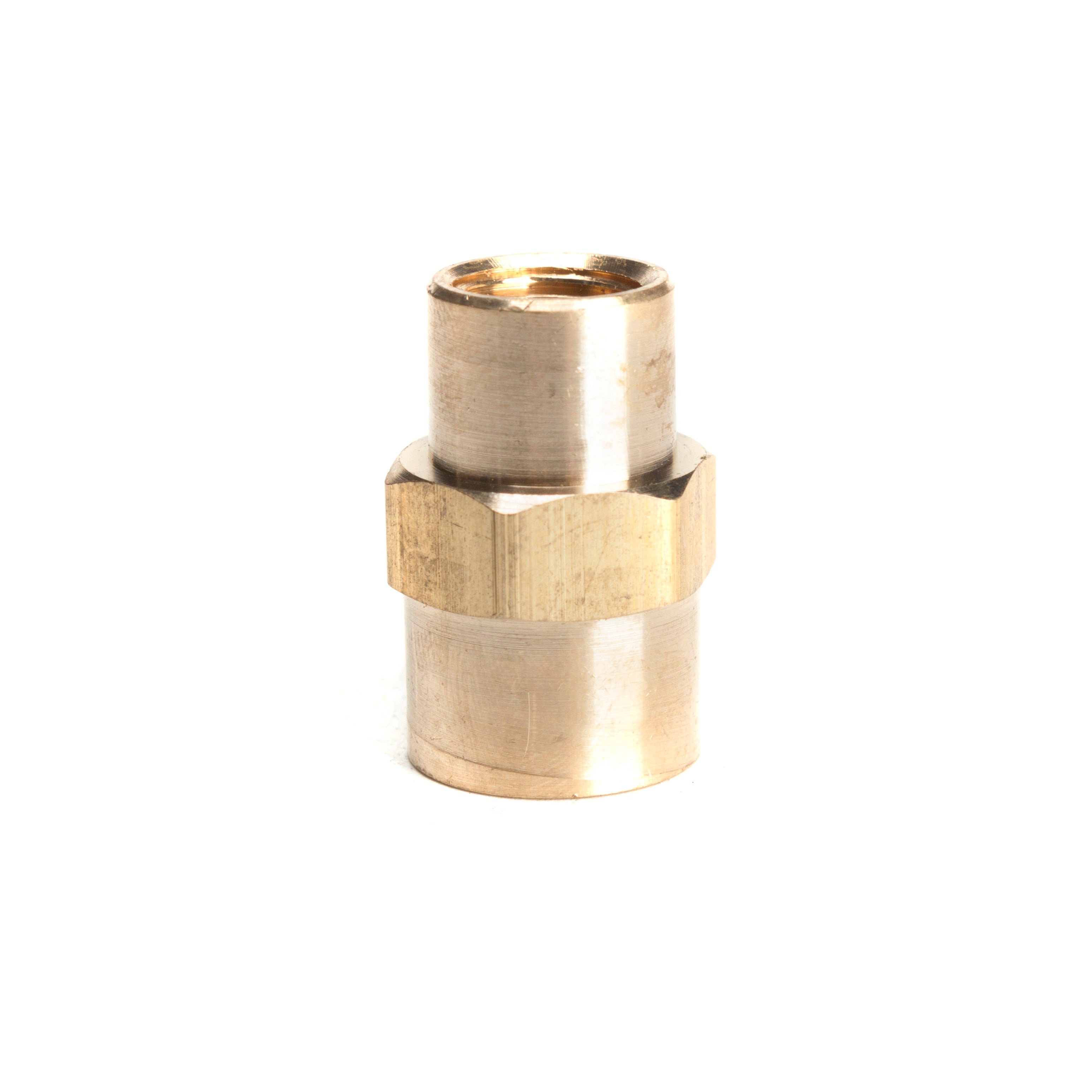 LTWFITTING Brass Pipe Fitting 1/4-Inch x 1/8-Inch Female BSPT Reducing Coupling Water Boat (Pack of 25)