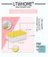 LTWHOME Magic Clean Eraser Sponge Melamine Foam, Dual Sided Cleaning Compound Sponge 110 X 70 X 40mm (Pack of 60)
