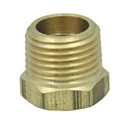 LTWFITTING Brass Pipe Hex Bushing Reducer Fittings 1/2-Inch Male BSPT x 3/8-Inch Female BSPP (Pack of 25)