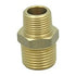 LTWFITTING Brass Pipe Hex Reducing Nipple Fitting 1/2-Inch x 3/8-Inch Male BSPT (Pack of 300)