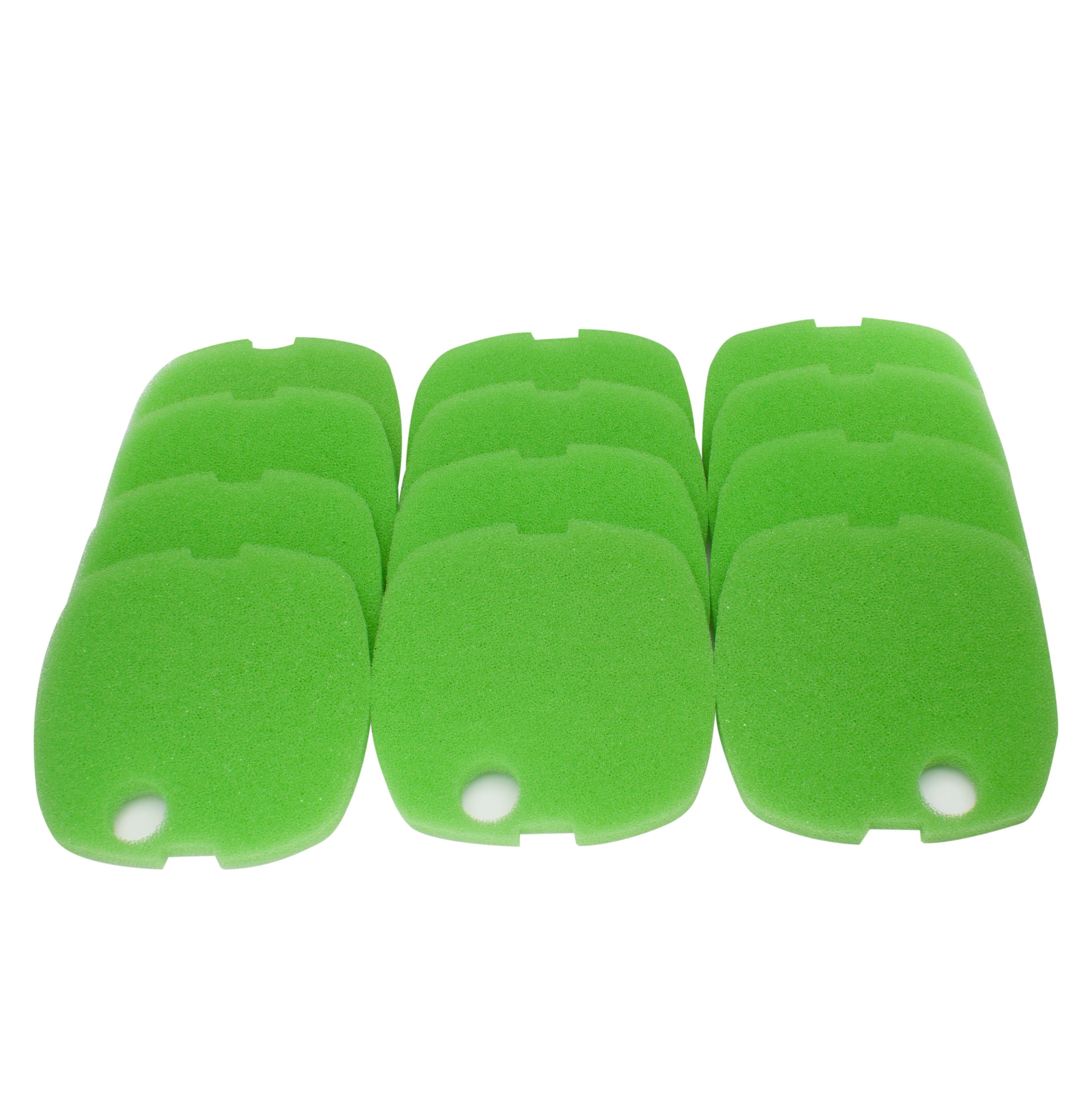 LTWHOME Replacement Green Coarse Filter Pads Fit for Sunsun HW-302/505A Canister (Pack of 12)