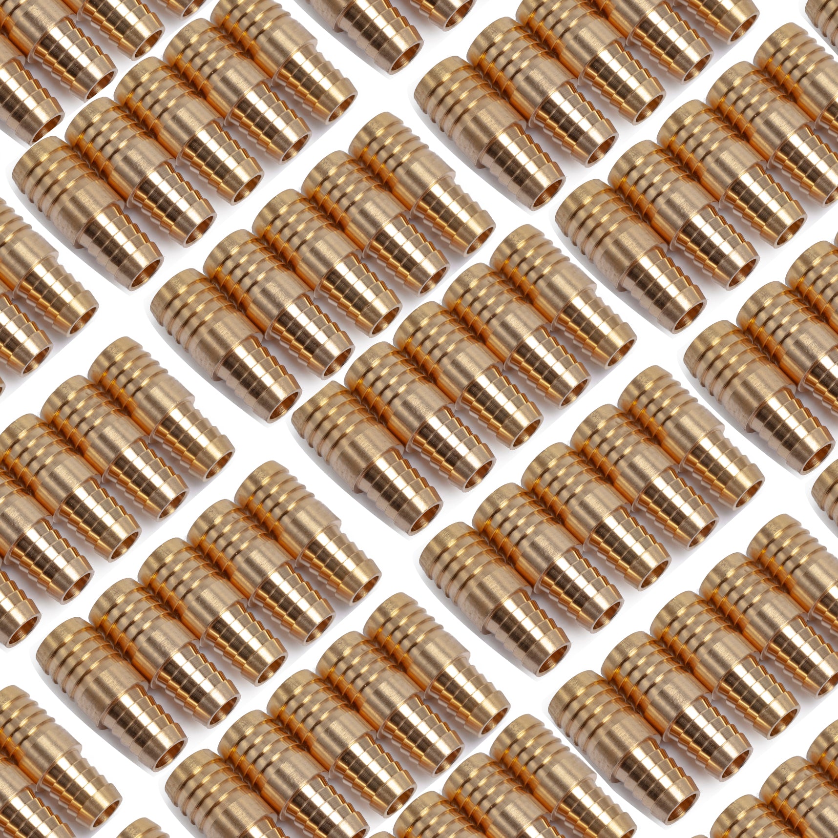 LTWFITTING Brass Barb Hose Reducing Splicer Mender 1/2-Inch ID Hose x5/8-Inch(16mm) ID Hose Fitting Air Water Fuel Boat (Pack of 200)