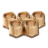 LTWFITTING Brass BSP Pipe Hex Bushing Reducer Fittings 3/4-Inch Male x 1/2-Inch Female BSPP (Pack of 5)