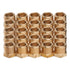 LTWFITTING Brass BSP Pipe Hex Bushing Reducer Fittings 1/2-Inch Male x 3/8-Inch Female BSPP (Pack of 25)