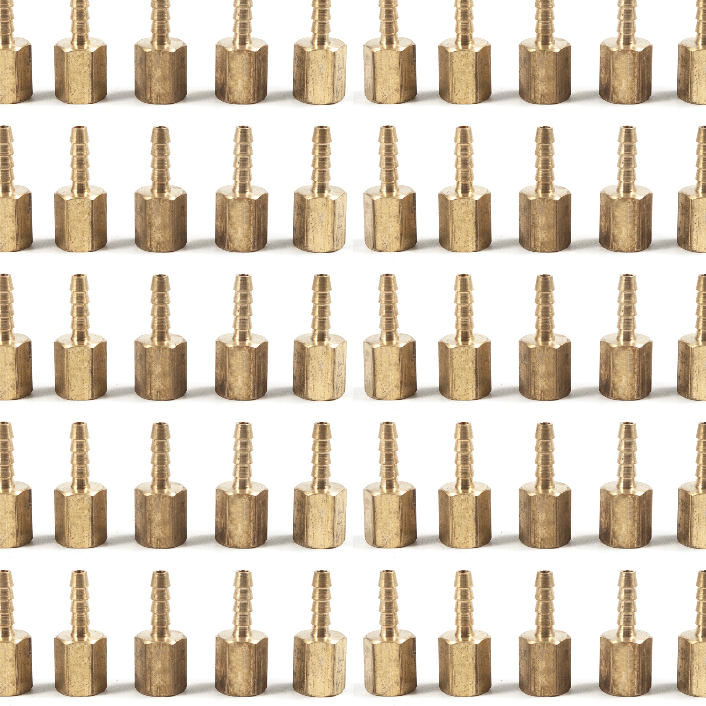 LTWFITTING Brass BSP Fitting Coupler/Adapter 1/8-Inch Female BSPP x 1/8-Inch(3mm) Hose Barb Fuel Gas Water (Pack of 1100)
