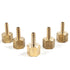LTWFITTING Brass BSP Fitting Coupler / Adapter 3/8-Inch Female BSPP x 1/4-Inch(6mm) Hose Barb Fuel Gas Water (Pack of 5)