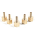 LTWFITTING Brass BSP Fitting Coupler / Adapter 1/2-Inch Female BSPP x 3/8-Inch(10mm) Hose Barb Fuel Gas Water (Pack of 5)