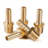 LTWFITTING Brass BSP Barbed Fitting Coupler/Connector 1/4-Inch Male BSPP x 5/16-Inch(8mm) Hose Barb Fuel Gas Water (Pack of 5)