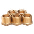 LTWFITTING Brass Pipe Hex Bushing Reducer Fittings 3/4-Inch Male BSPT x 1/2-Inch Female BSPP (Pack of 5)
