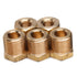 LTWFITTING Brass Pipe Hex Bushing Reducer Fittings 3/8-Inch Male BSPT x 1/8-Inch Female BSPP (Pack of 5)
