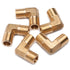 LTWFITTING Brass Pipe Male 90 Deg Elbow Fitting 1/4-Inch BSPT Water Fuel (Pack of 5)