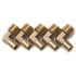 LTWFITTING 90 Deg Elbow Brass Barb Fitting 1/2-Inch Male BSPT x 5/8-Inch(16mm) ID Hose Fuel Boat Water (Pack of 5)