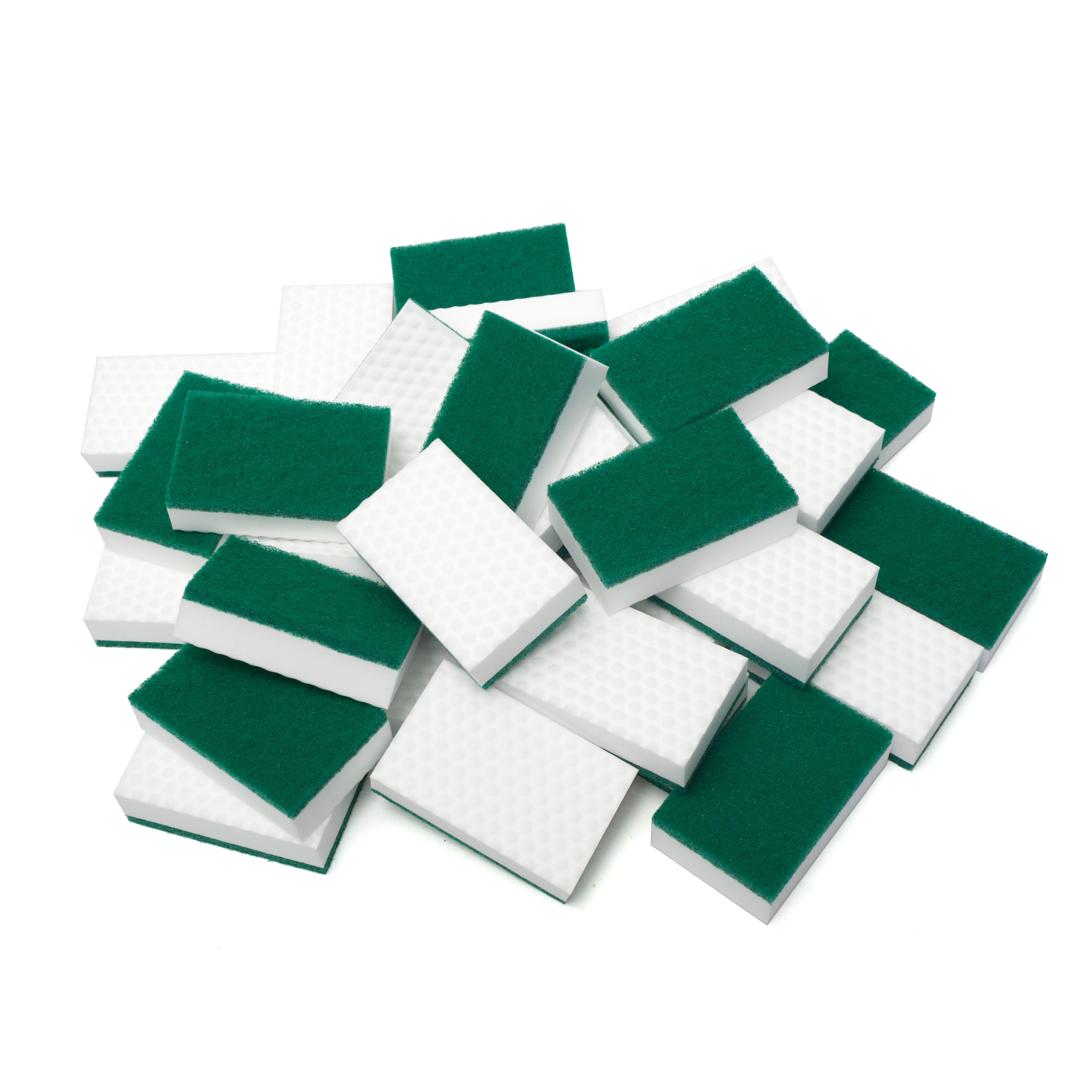 LTWHOME Heavy Duty Scrub Sponge Scouring Pad High Density Non-Scratch Use for Kitchen, Bathroom & More 4.3 Inch x 2.75 Inch x 1.2 Inch(Pack of 100)