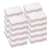 LTWHOME Cuty Pink Interlayer Magic Cleaning Wave Type Sponge High Density Melamine Foam 3.93 Inch X 2.36 Inch X 1 Inch (Pack of 20)