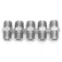 LTWFITTING Stainless Steel 316 Pipe Hex Nipple Fitting 3/8-Inch Male BSPT Air Fuel (Pack of 5)